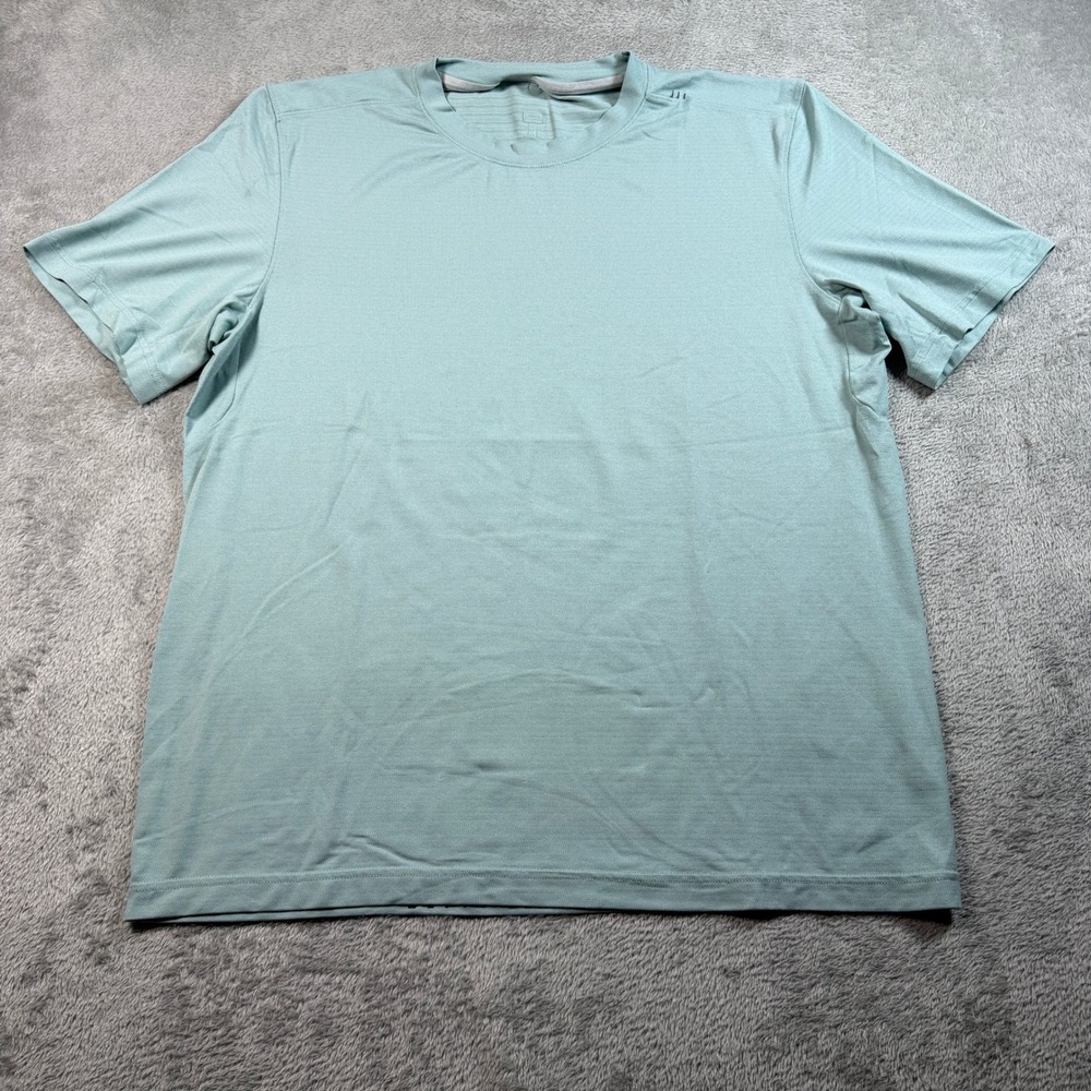 Lululemon License to Train Short Sleeve Shirt Mens Large Green BETTER EACH DAY